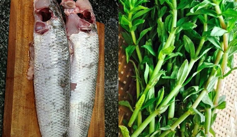 canh cá rau ngổ