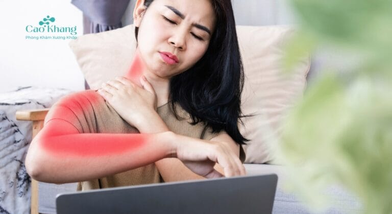 đau mỏi vai gáy te bì chân tay