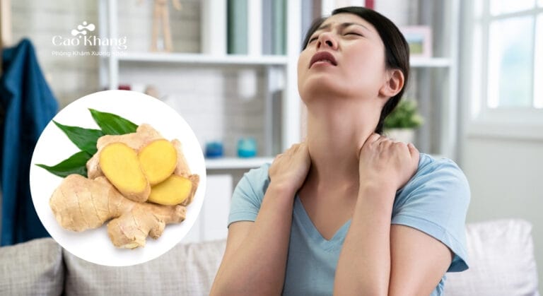 gừng trị đau vai gáy