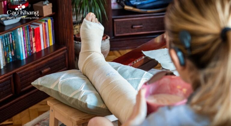 lời khuyên cho bệnh nhân bị gãy xương chân