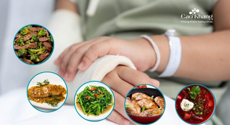 thực đơn cho người bị gãy xương