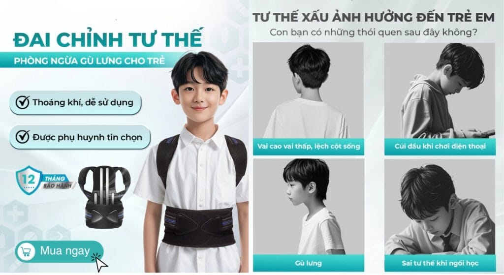 Đai chống gù lưng cho trẻ em