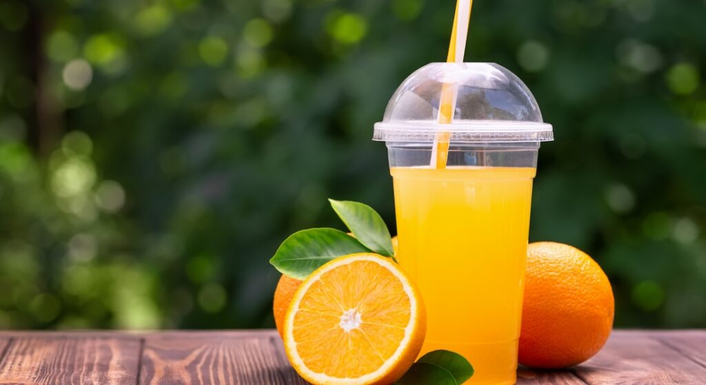 bí tiểu uống nước cam ép
