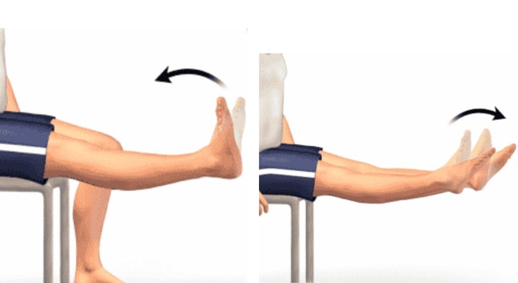 bài tập gập duỗi cổ chân