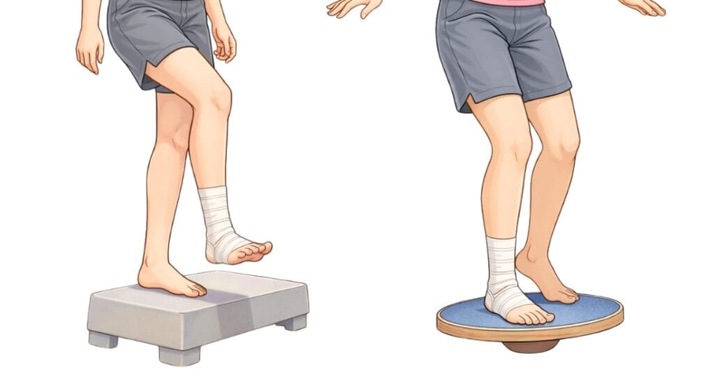 bài tập phục hồi sau lật cổ chân